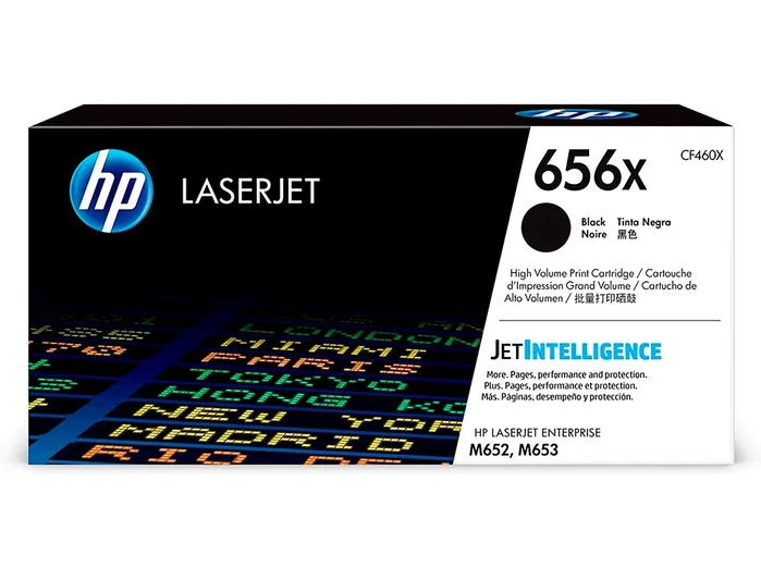 HP Cartucho de tóner Original LaserJet 656X Negro CF460X (Alta Capacidad)