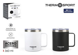 Inde Travel Mug Acero Taza 2-Surt 360Ml 8.7x11.5cm (12 Unidades)