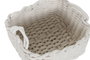 DKD Home Decor Set de 3 Cestas Cuerda 28x28x18 cm, Surtido Blanco y Beige