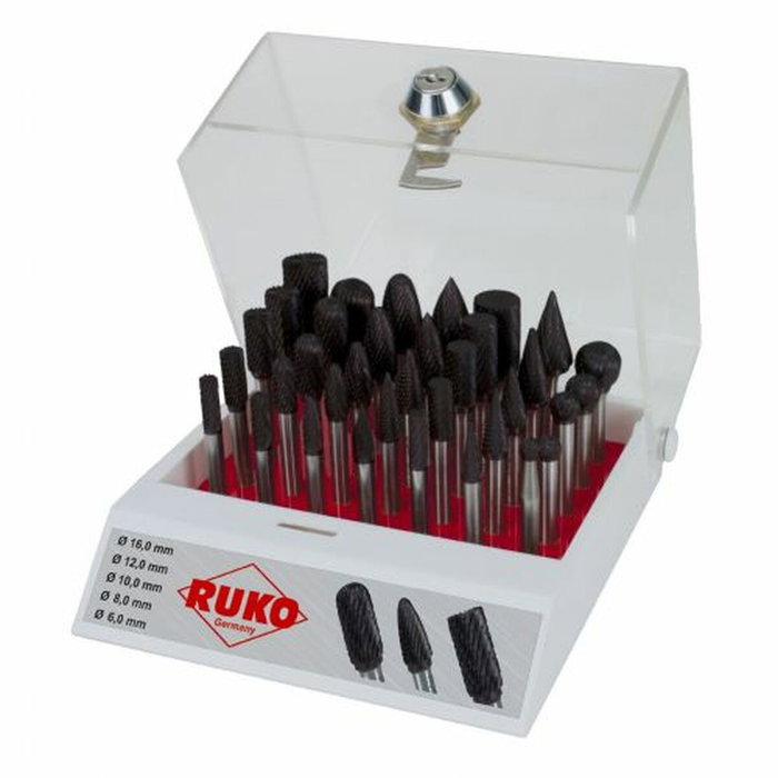 Set de fresas multiuso RUKO Metal duro (HM) 35 Piezas Set de fresas multiuso RUKO Metal duro (HM) 35 Piezas