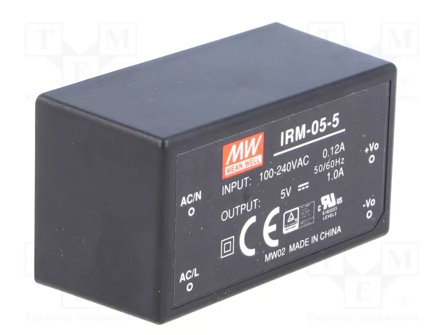 MEAN WELL Convertidor AC/DC IRM-05-5 5W 5VDC MEAN WELL Convertidor AC/DC IRM-05-5 5W 5VDC