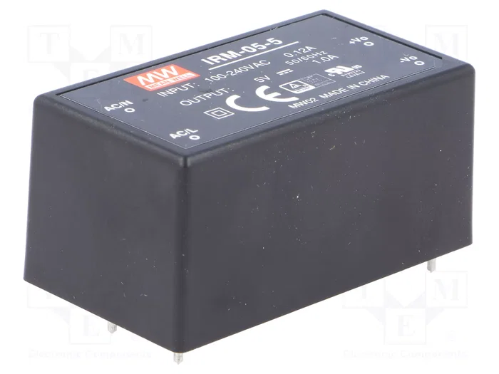 MEAN WELL Convertidor AC/DC IRM-05-5 5W 5VDC MEAN WELL Convertidor AC/DC IRM-05-5 5W 5VDC