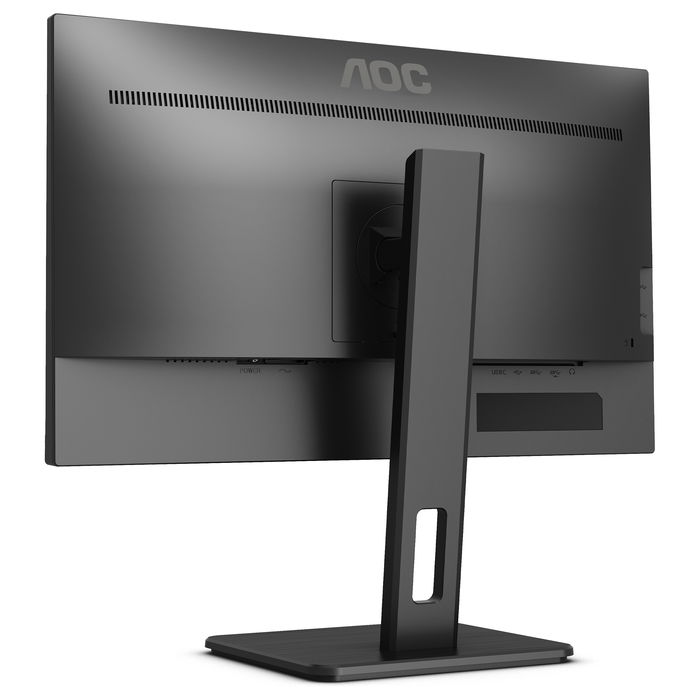 AOC Q24P2Q Monitor 23.8" IPS QHD (2560x1440) 75Hz, AMD FreeSync, 4ms, 250cd/m², HDMI+DP+USB Hub, Altavoces, Ajuste Altura, Negro