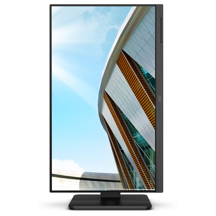 AOC Q24P2Q Monitor 23.8" IPS QHD (2560x1440) 75Hz, AMD FreeSync, 4ms, 250cd/m², HDMI+DP+USB Hub, Altavoces, Ajuste Altura, Negro