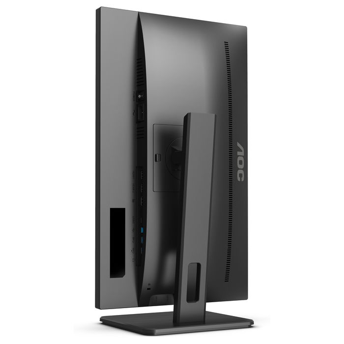 AOC Q24P2Q Monitor 23.8" IPS QHD (2560x1440) 75Hz, AMD FreeSync, 4ms, 250cd/m², HDMI+DP+USB Hub, Altavoces, Ajuste Altura, Negro