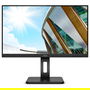 AOC Q24P2Q Monitor 23.8" IPS QHD (2560x1440) 75Hz, AMD FreeSync, 4ms, 250cd/m², HDMI+DP+USB Hub, Altavoces, Ajuste Altura, Negro
