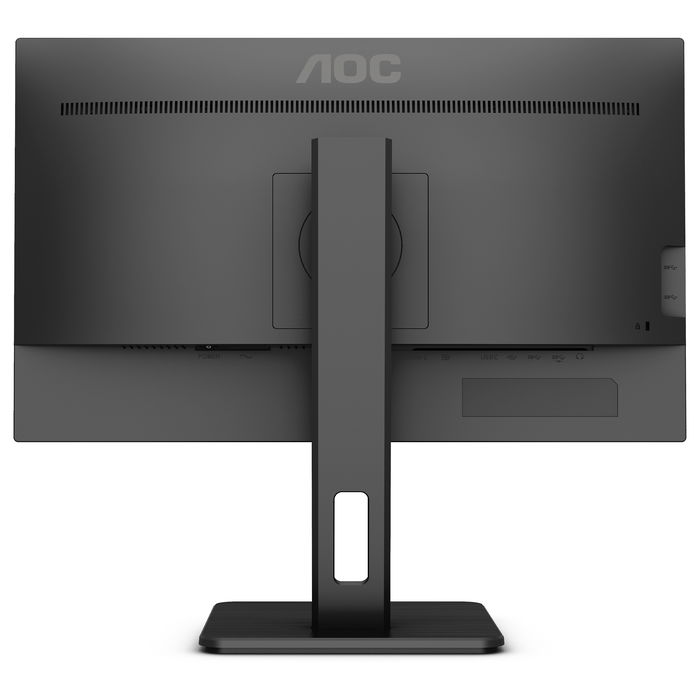 AOC Q24P2Q Monitor 23.8" IPS QHD (2560x1440) 75Hz, AMD FreeSync, 4ms, 250cd/m², HDMI+DP+USB Hub, Altavoces, Ajuste Altura, Negro