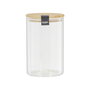 Cook Concept Bote de Vidrio 1 L Transparente con Tapa de Bambú para Conservar Alimentos