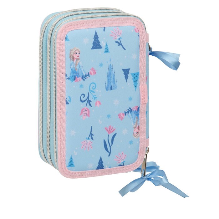 Estuche Escolar con Accesorios Frozen Ice magic Azul claro 12,5 x 19,5 x 5,5 cm 37 Piezas