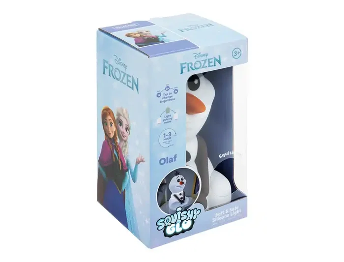 Wondee Lámpara Olaf Frozen de Silicona Suave con Luz Ajustable y Temporizador