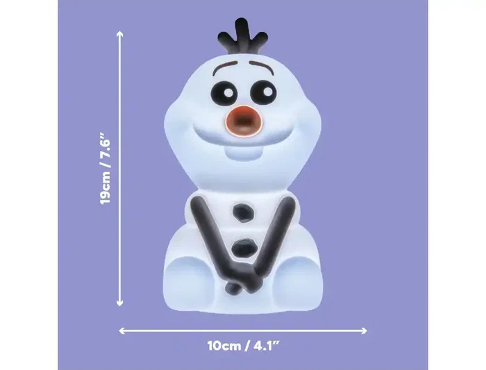 Wondee Lámpara Olaf Frozen de Silicona Suave con Luz Ajustable y Temporizador