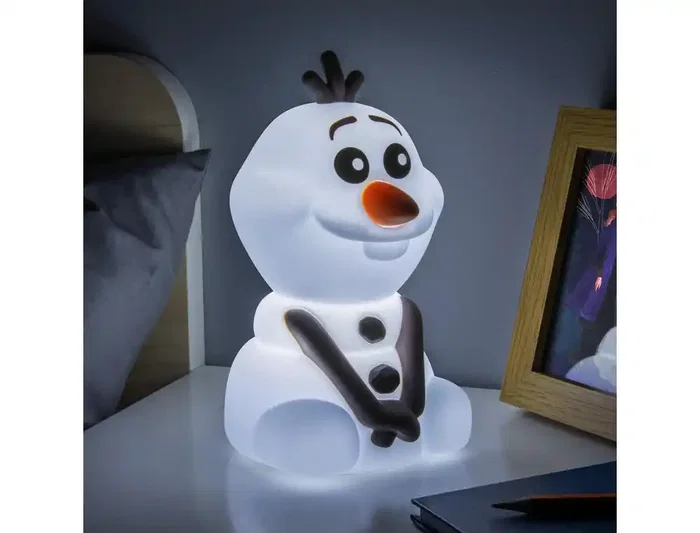 Wondee Lámpara Olaf Frozen de Silicona Suave con Luz Ajustable y Temporizador