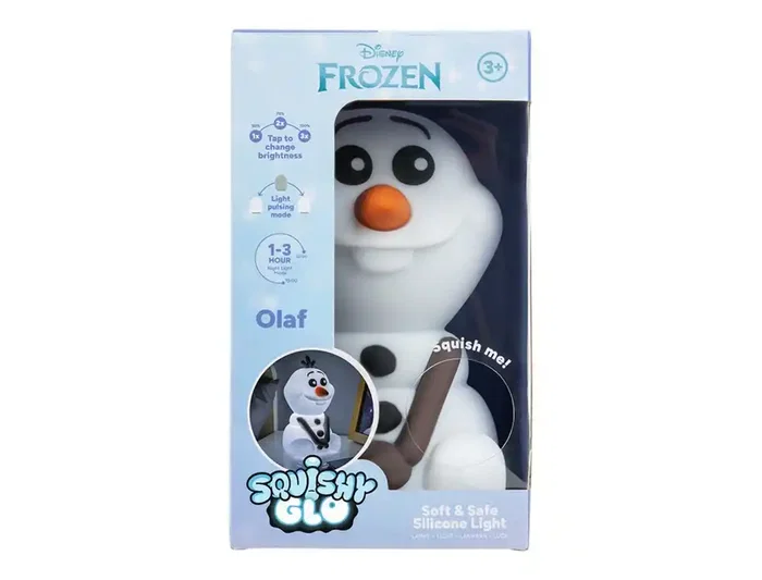 Wondee Lámpara Olaf Frozen de Silicona Suave con Luz Ajustable y Temporizador