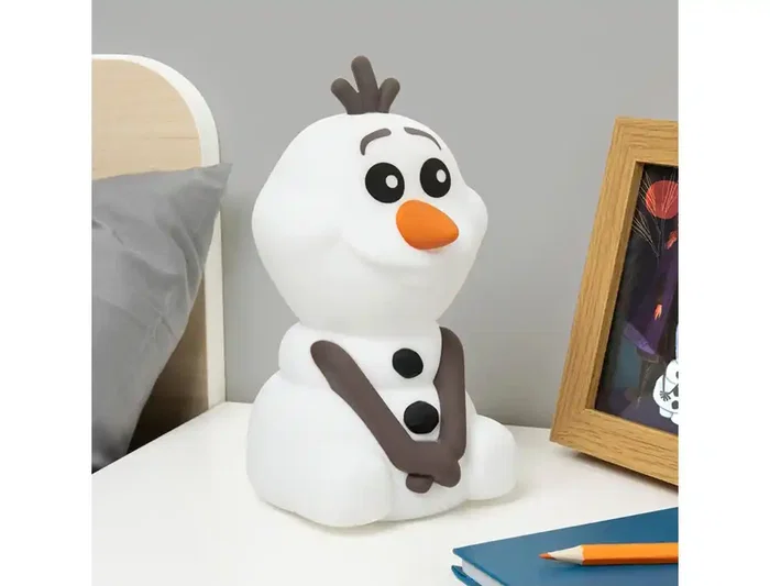 Wondee Lámpara Olaf Frozen de Silicona Suave con Luz Ajustable y Temporizador