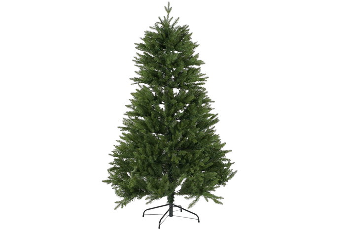 DKD Home Decor Árbol Navidad Alpina Holly night Nevado Verde 180 cm 777 ramas Base Metal
