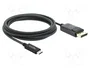DeLOCK Cable de USB Tipo C a DisplayPort 4K 60 Hz, 2 m