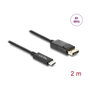DeLOCK Cable Adaptador USB Tipo C a DisplayPort 4K 60 Hz 2 m