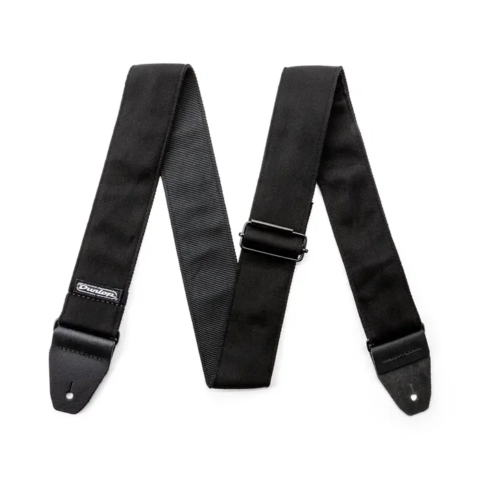 DUNLOP Correa para Guitarra o Bajo Jacquard Negra, Tejido de Alta Calidad, Extremos de Cuero, Resistencia de 90 kg DUNLOP Correa para Guitarra o Bajo Jacquard Negra, Tejido de Alta Calidad, Extremos de Cuero, Resistencia de 90 kg