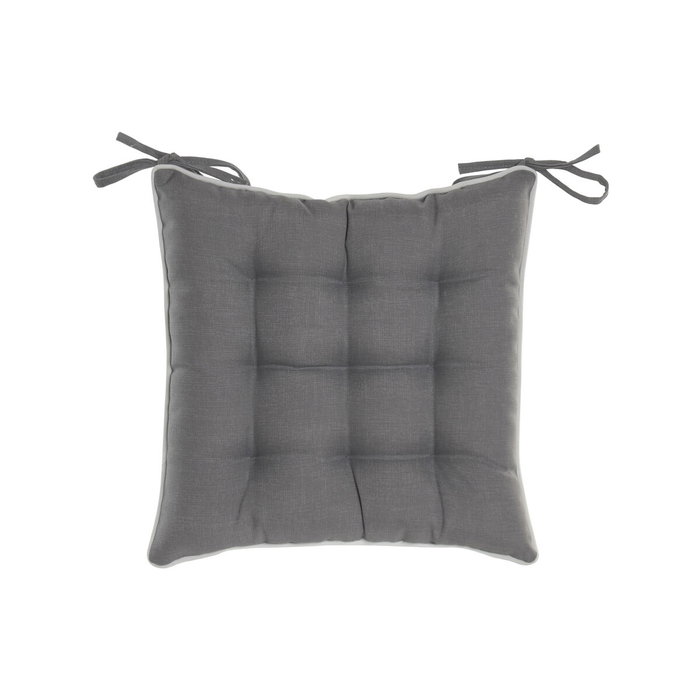 DKD Home Decor Cojín de Terraza y Jardín Gris Claro y Blanco 40 x 5 x 40 cm DKD Home Decor Cojín de Terraza y Jardín Gris Claro y Blanco 40 x 5 x 40 cm