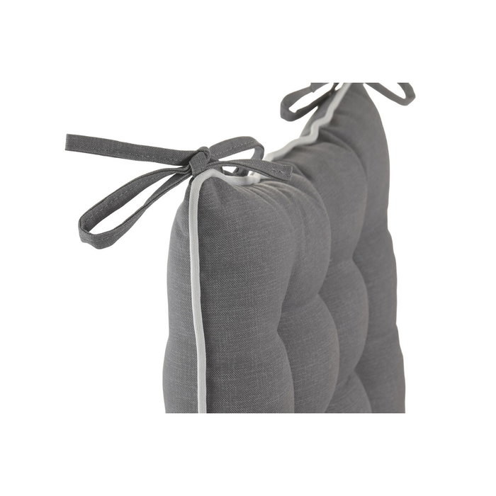 DKD Home Decor Cojín de Terraza y Jardín Gris Claro y Blanco 40 x 5 x 40 cm DKD Home Decor Cojín de Terraza y Jardín Gris Claro y Blanco 40 x 5 x 40 cm