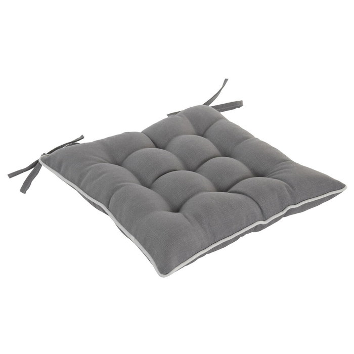 DKD Home Decor Cojín de Terraza y Jardín Gris Claro y Blanco 40 x 5 x 40 cm DKD Home Decor Cojín de Terraza y Jardín Gris Claro y Blanco 40 x 5 x 40 cm