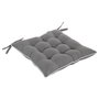 DKD Home Decor Cojín de Terraza y Jardín Gris Claro y Blanco 40 x 5 x 40 cm