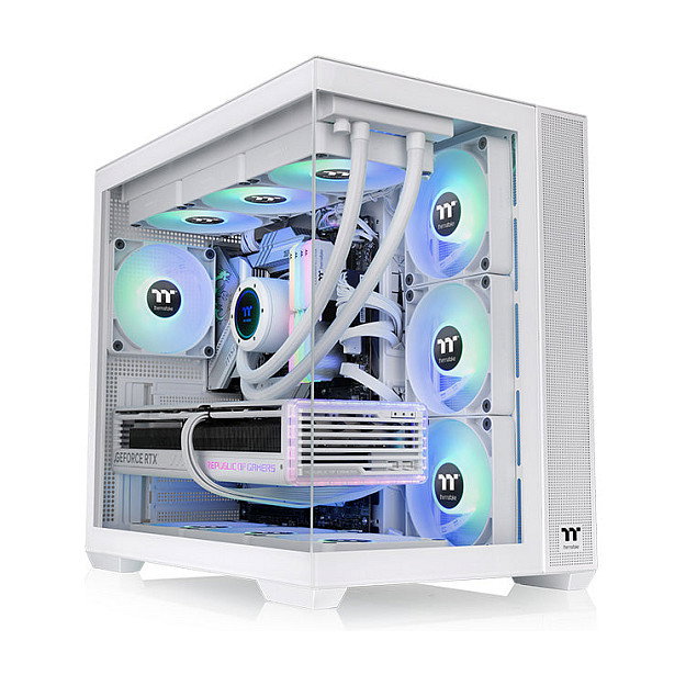 Thermaltake View 380 TG ARGB Snow White Midi Torre PC Blanco SPCC Vidrio Templado RGB