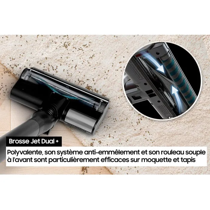Samsung Aspiradora de Escoba Inalámbrica BESPOKE AI Jet Lite Pet VS80F28ELP 770 W 280 W Succión 60 min Autonomía Gris