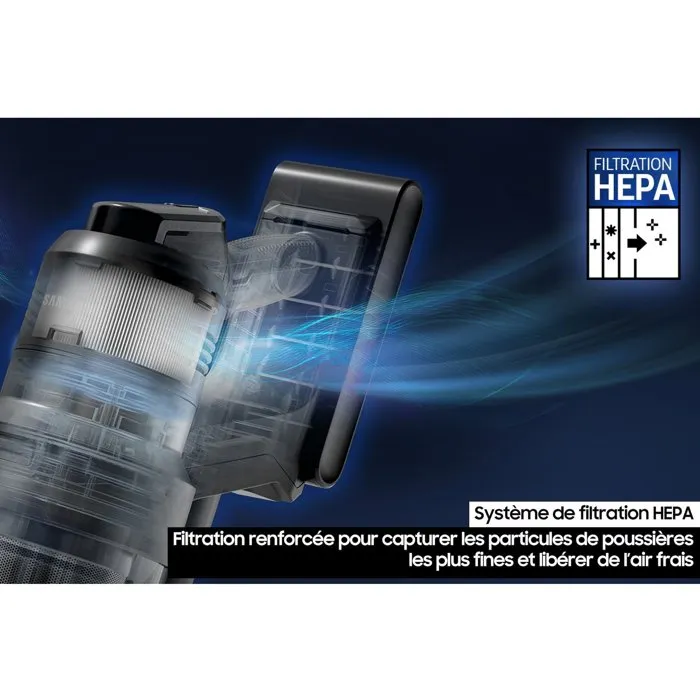 Samsung Aspiradora de Escoba Inalámbrica BESPOKE AI Jet Lite Pet VS80F28ELP 770 W 280 W Succión 60 min Autonomía Gris