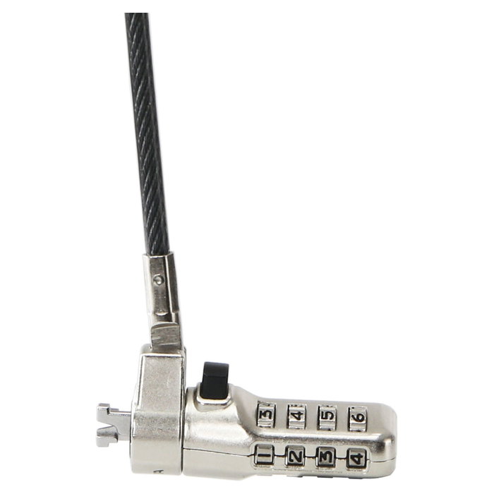 Dicota Cable de Seguridad Kensington con Combinación, Cerradura N-Lock 2.5x6mm, Cable 2 m, Antracita