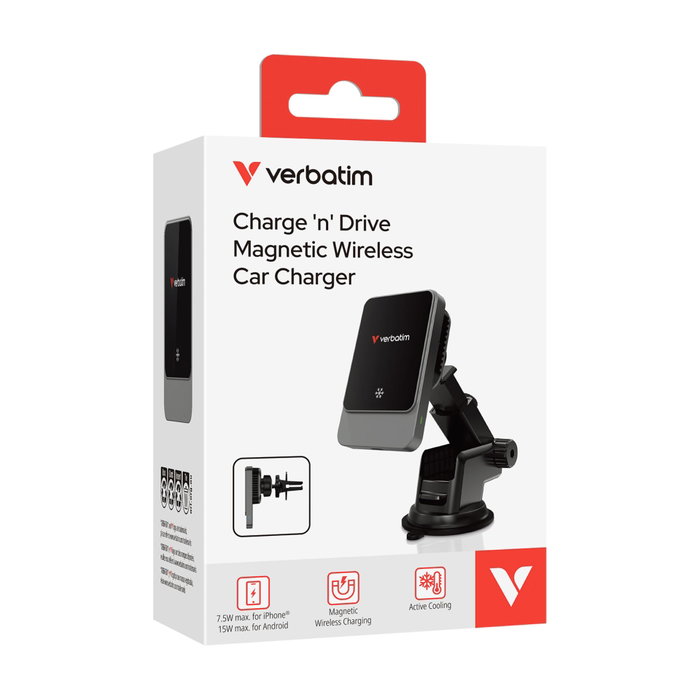 Verbatim Charge n Drive Magnetic Wireless Car Charger 31862 Negro