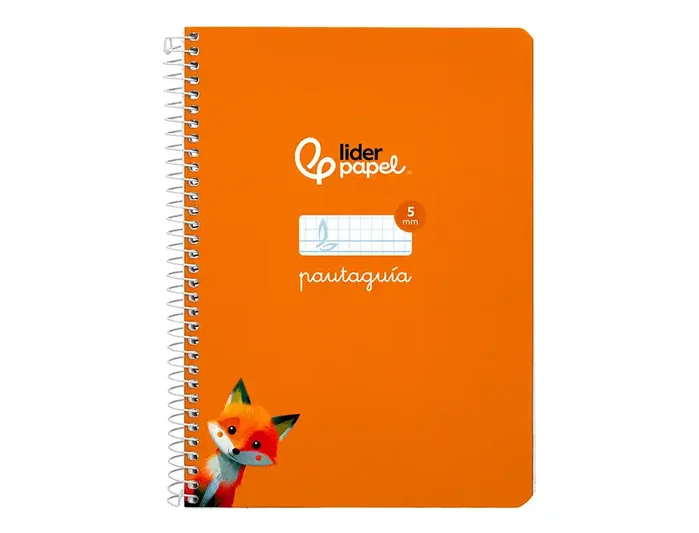 Liderpapel Cuaderno espiral Pautaguía A5 tapa dura naranja Liderpapel Cuaderno espiral Pautaguía A5 tapa dura naranja