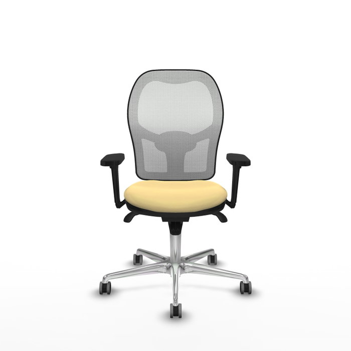 PIQUERAS Y CRESPO Silla de oficina Jorquera con mecanismo Sincro, Crema y Blanco