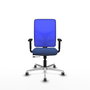 PIQUERAS Y CRESPO Silla de oficina Motilla con mecanismo Sincro/Traslack Azul