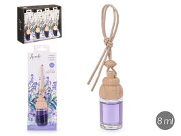 Acorde Ambientador de Coche con Fragancia Lavanda, 8 ml, Vidrio Morado, Dimensiones: 2.5 x 6 x 2.5 cm (Set de 24)