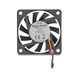 DeLOCK Ventilador Axial 12 V DC 60 x 60 x 10 mm Negro