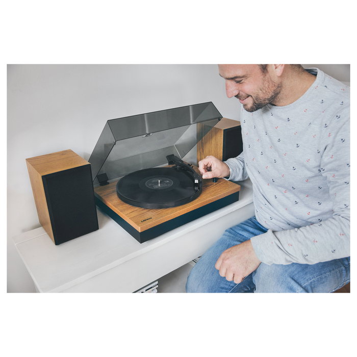 Lenco LS-300 Tocadiscos de Tracción por Correa Marrón Madera