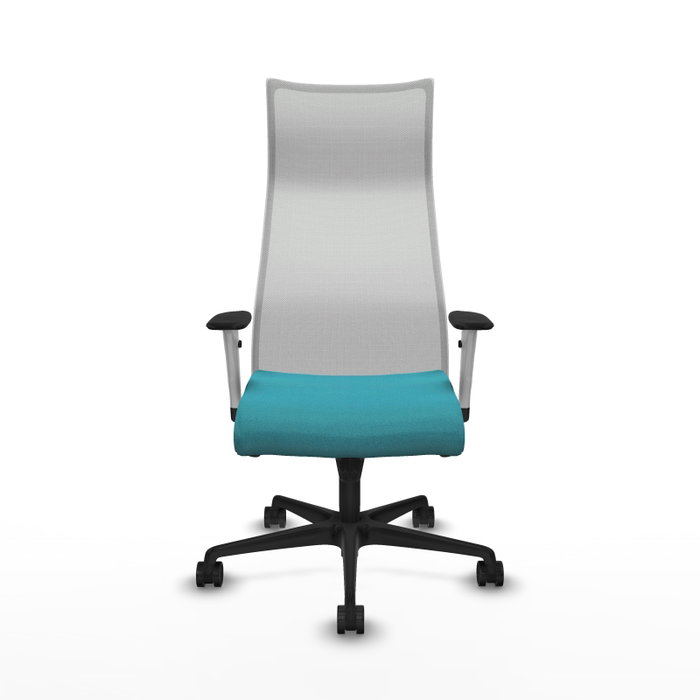 PIQUERAS Y CRESPO Sillón Albacete con Mecanismo Sincro, Tela Turquesa y Malla Blanca PIQUERAS Y CRESPO Sillón Albacete con Mecanismo Sincro, Tela Turquesa y Malla Blanca