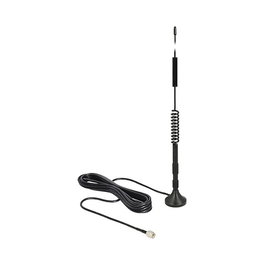 DeLOCK Antena LTE 5 dBi Omnidireccional SMA con Base Magnética y Cable de 3m Negra