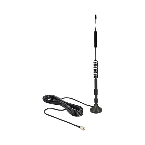 DeLOCK Antena LTE Omnidireccional 5 dBi SMA con Base Magnética y Cable de 3m DeLOCK Antena LTE Omnidireccional 5 dBi SMA con Base Magnética y Cable de 3m