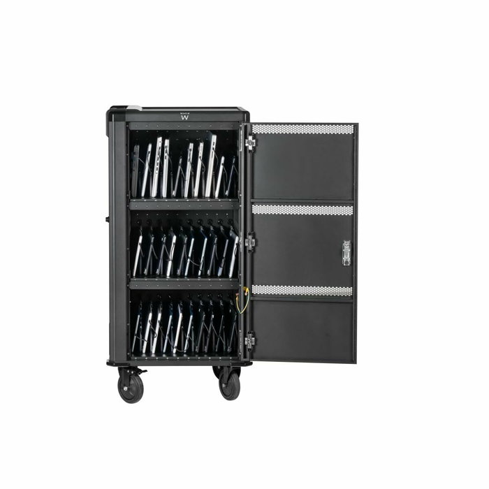 Ewent EW1703 Carro de Carga para 16 Dispositivos, Negro y Gris