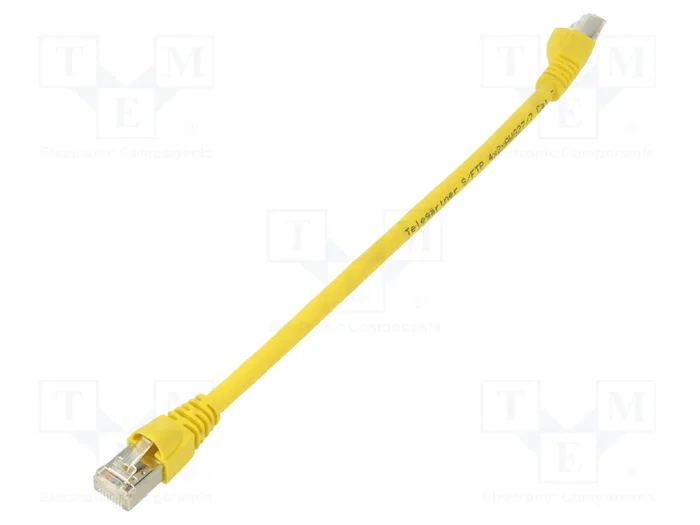 TELEGÄRTNER Patch cord Cat 6a S/FTP 0,25m Amarillo