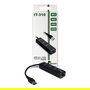 Inter-Tech IT-310 Hub USB 3.0 de 3 Puertos con RJ45 Gigabit LAN y Ethernet Pasivo Negro