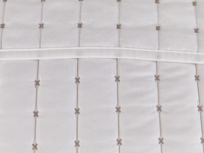 L'essentiel linge de maison Dublin - Cream Juego de Colcha 250x260cm y 2 Fundas Almohada 55x75cm Algodón 100% Color Crema
