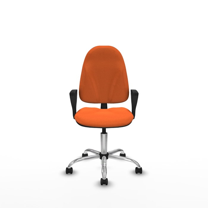 PIQUERAS Y CRESPO Silla de oficina Algarra Naranja con Base Cromada