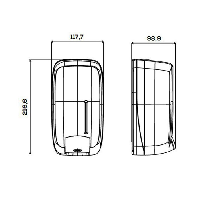 Jofel Dosificador de Jabón Timeless ABS Reciclado Negro para WC de Alta Rotación