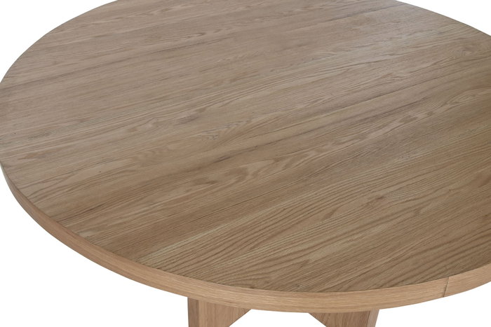 DKD Home Decor Mesa Redonda de Comedor Roble MDF Natural