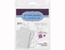 Scrapbook Adhesives by 3L Adhesivo espuma 3D cuadrados blanco surtido 217u.