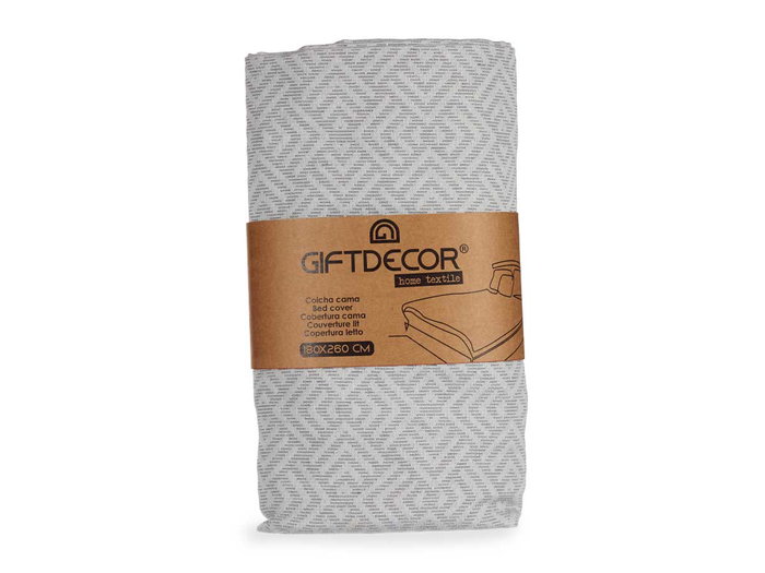 Giftdecor Colcha Cama Geometrico Gris 180x260 cm (Set de 4) Giftdecor Colcha Cama Geometrico Gris 180x260 cm (Set de 4)
