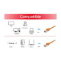 Equip Cable de red Cat6a S/FTP 2xRJ45 1.50m Naranja